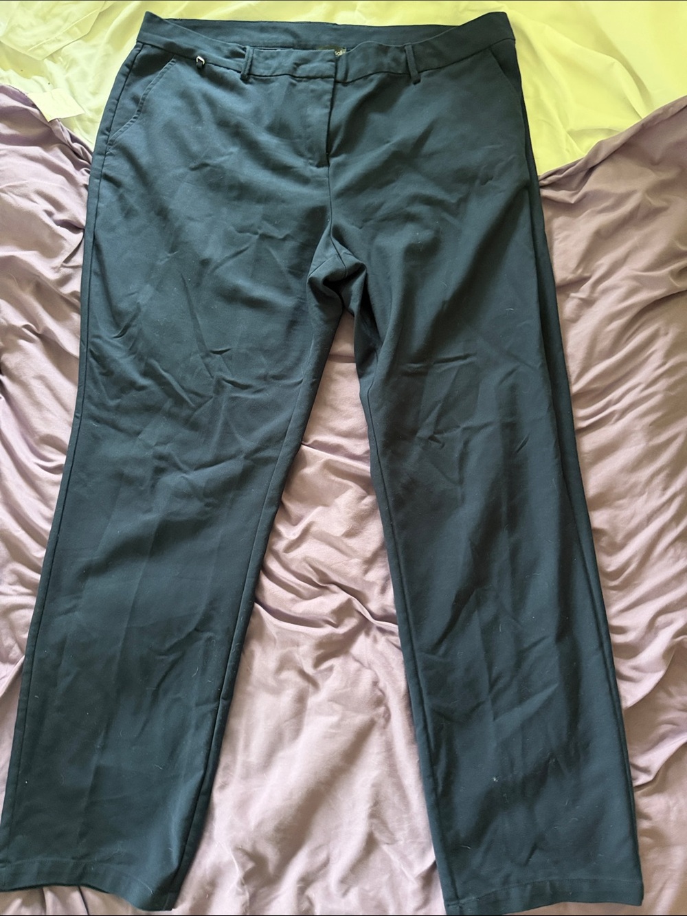 Women's Navy Straight-Leg Dress Pants